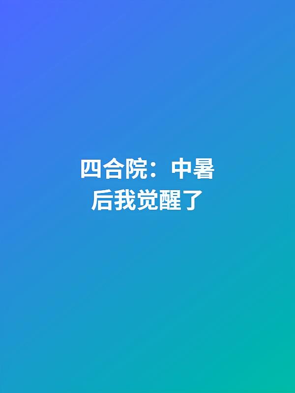 四合院:中暑后我觉醒了
